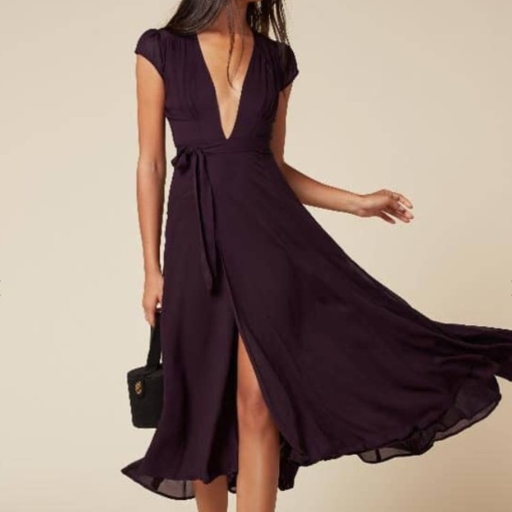 REFORMATION | Laura Dress in "Aubergine"